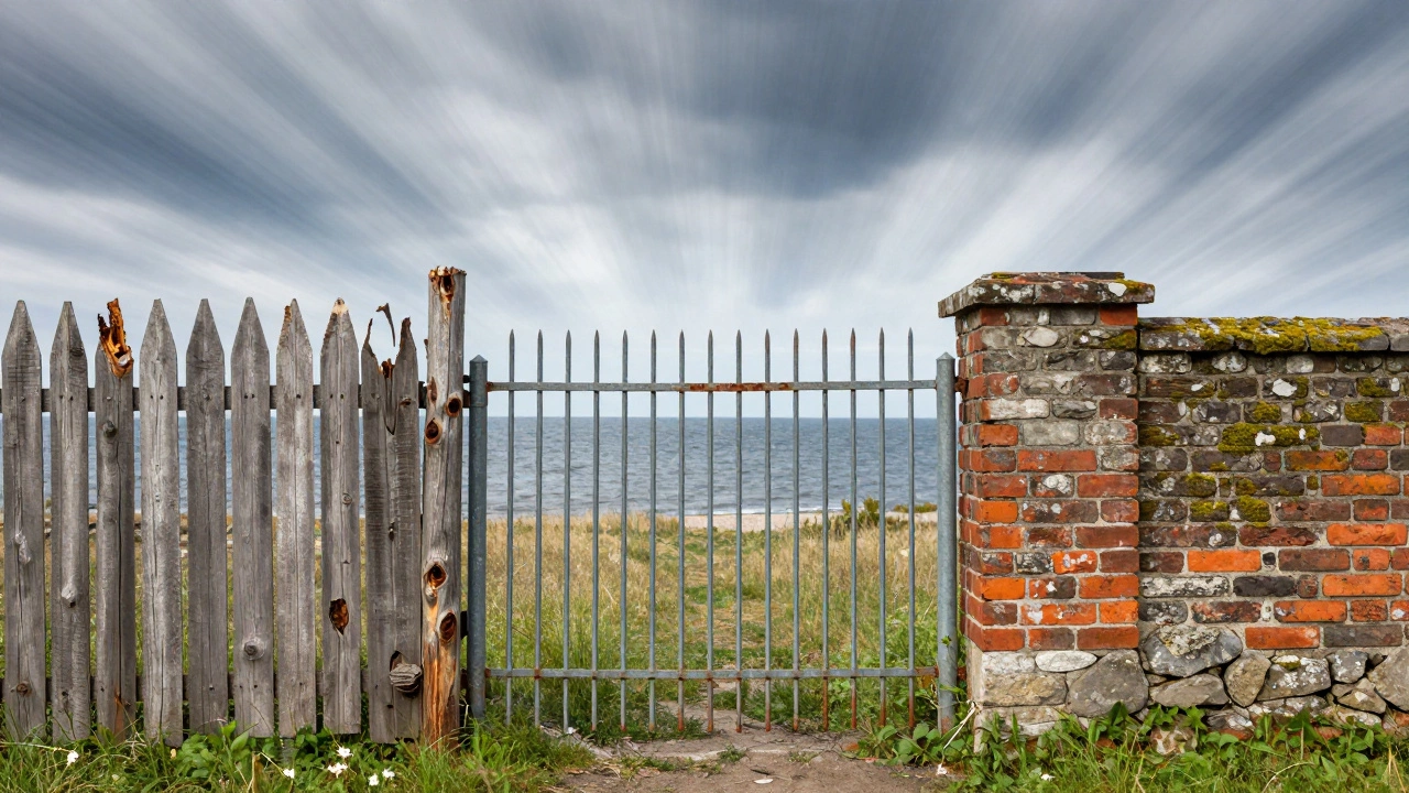 Сравнение сроков службы заборов: дерево, профнастил и кирпич в условиях Калининграда.