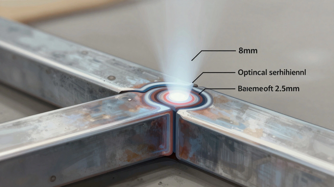 Разрез сварного соединения с четким показом толщины шва, усиления и линии проплавления.