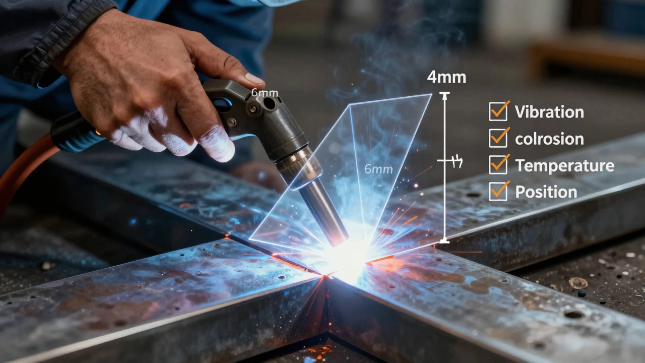 Схематичное изображение сварного шва с прозрачным треугольником, обозначающим катет, и метками параметров.